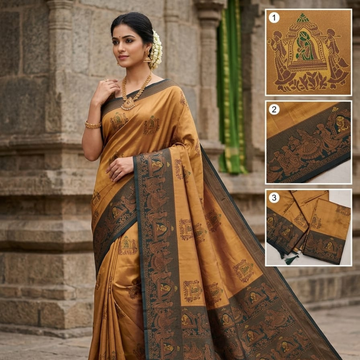 Golden Temple Story Silk Saree